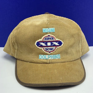 Miami Dolphins vtg football snapback hat corduroy